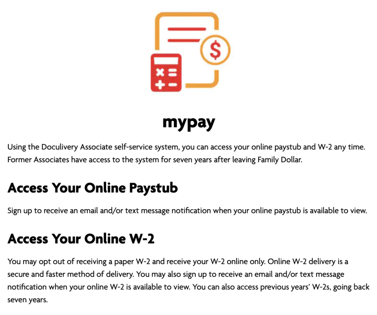 How to get your Family Dollar Paystub Doculivery Portal